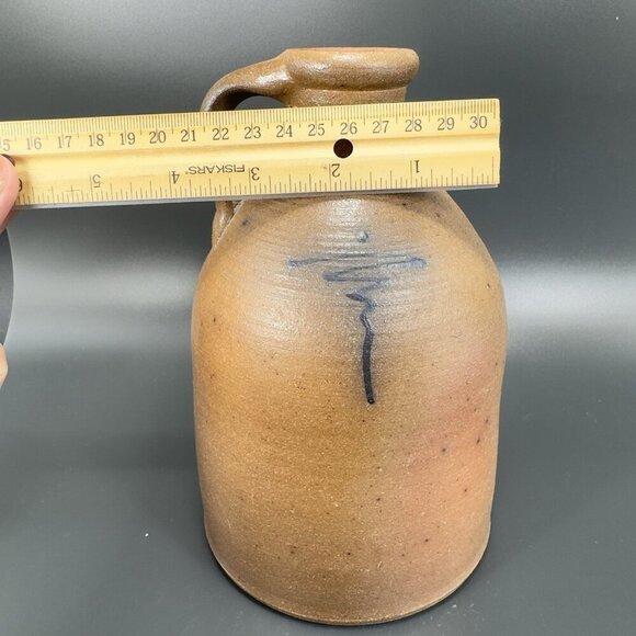 Vintage 1988 Braun Buffalo NY Stoneware Jug Container Brown Salt Glaze Pottery - Picture 4 of 16